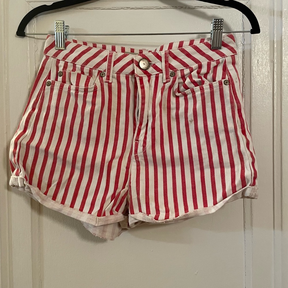 Topshop Striped Shorts